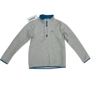 NWT Prodoh S (8/10) Gray Quilted Zip Pullover